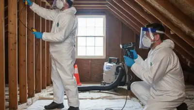Mold inspection in Salinas, CA home by water damage restoration professional assessing moisture damage