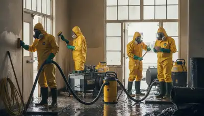 Sewage cleanup team in Salinas, CA removing contaminated water from a home safely