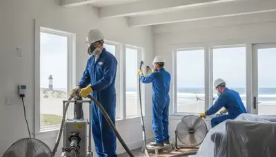 Water damage restoration team in Salinas, CA providing emergency cleanup and drying services